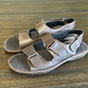 GH Bass Earth Leather Fisherman Sandals Journey Mens size 12 NEW!